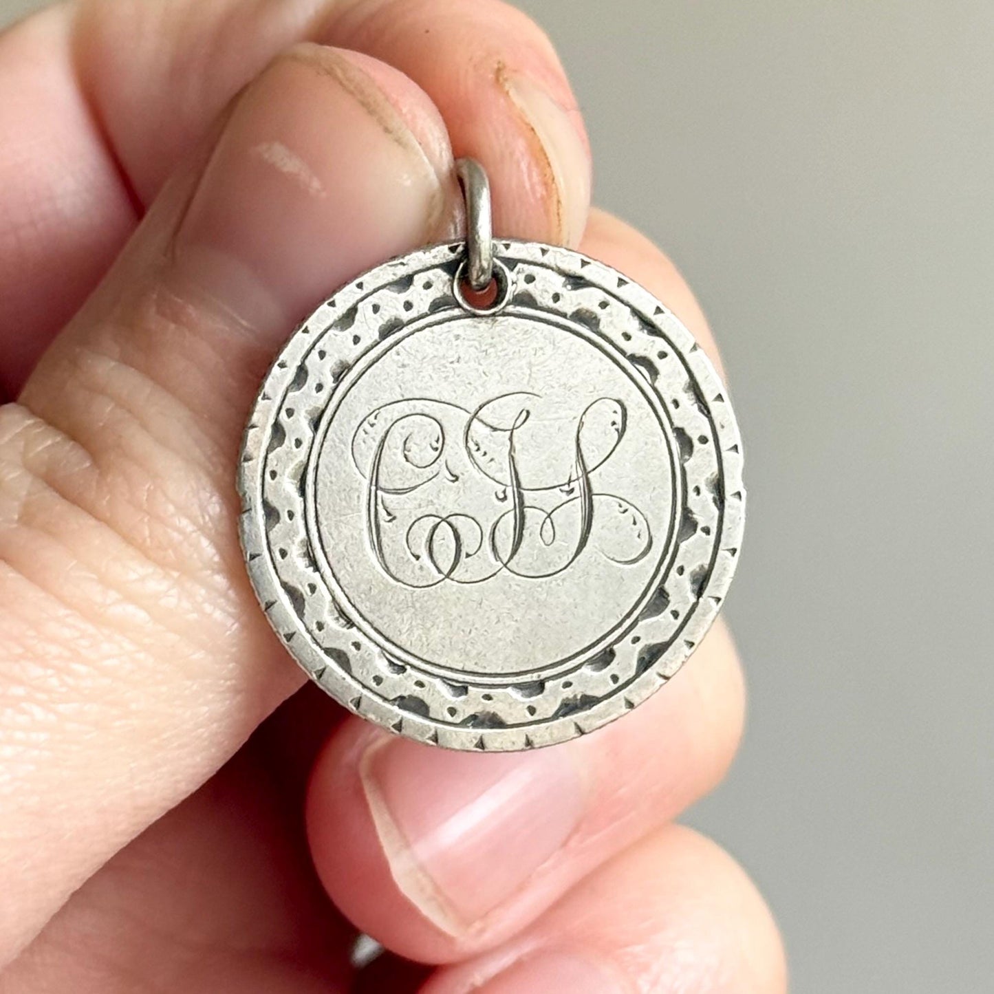 Georgian Love Token ‘CJL' Coin Pendant; Circa 1820