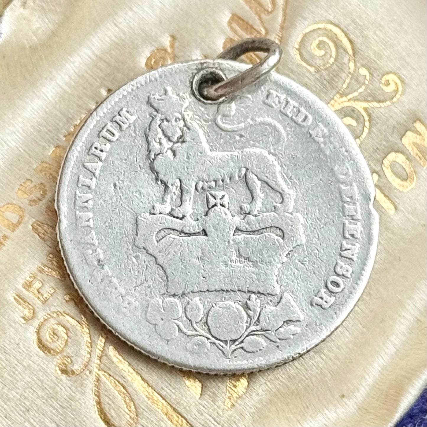 Georgian Love Token ‘CJL' Coin Pendant; Circa 1820
