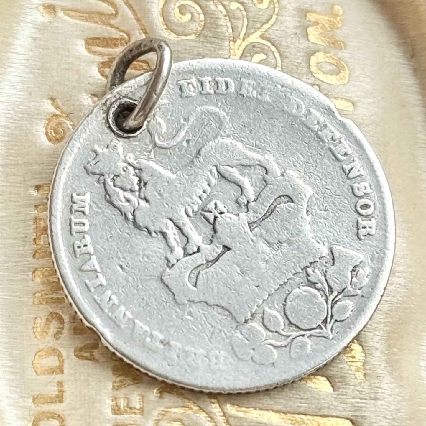 Georgian Love Token ‘CJL' Coin Pendant; Circa 1820