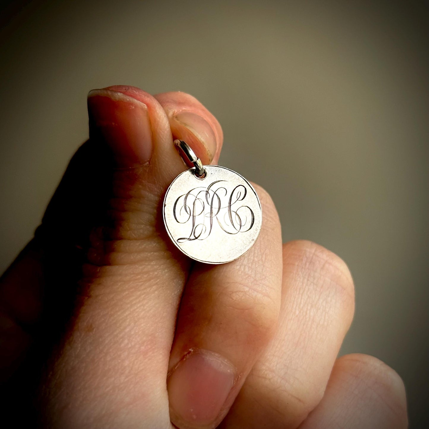 Victorian Love Token ‘DRC' Coin Pendant; Circa 1899