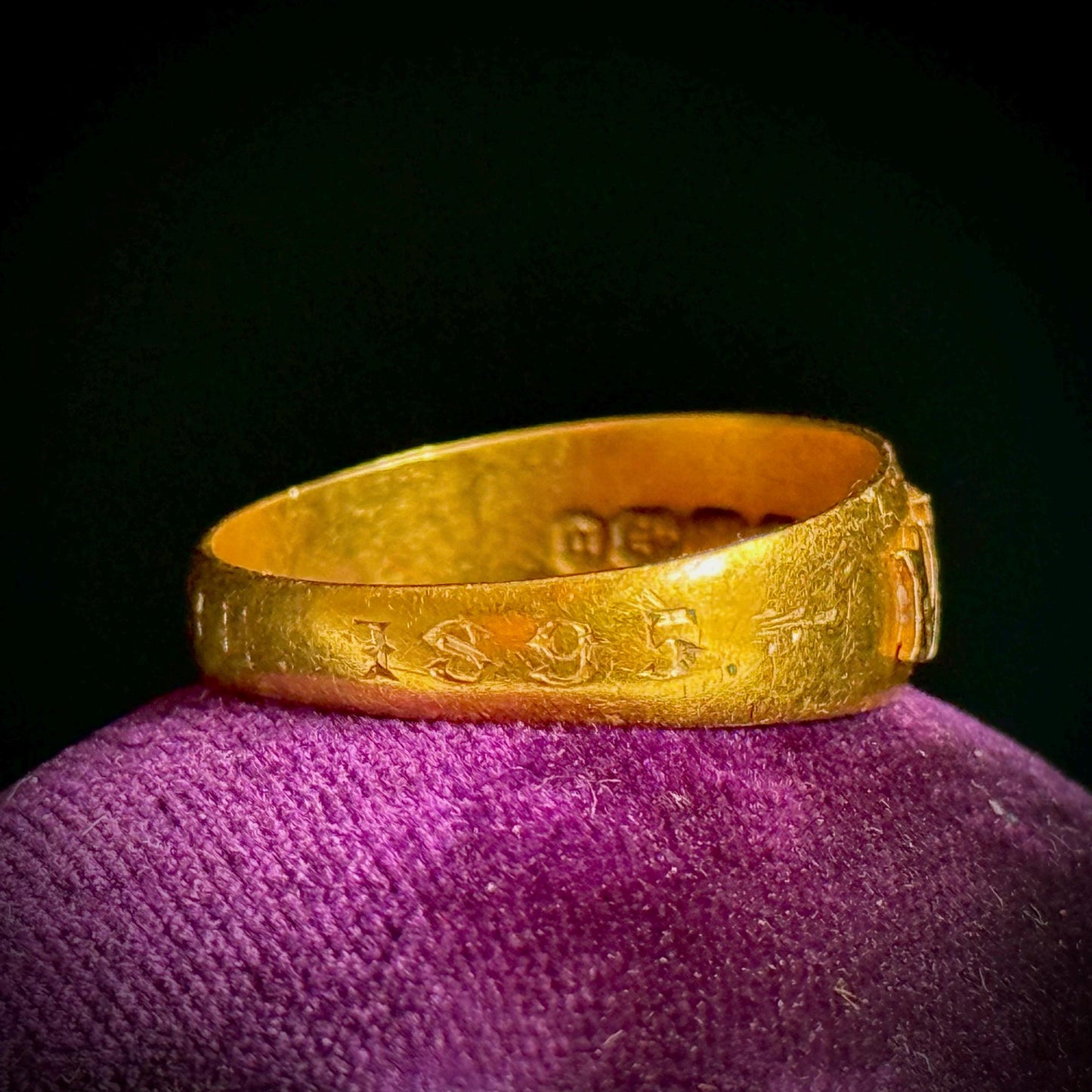 Victorian Heavy Mizpah Ring Created In 18 Carat Gold; Circa 1876