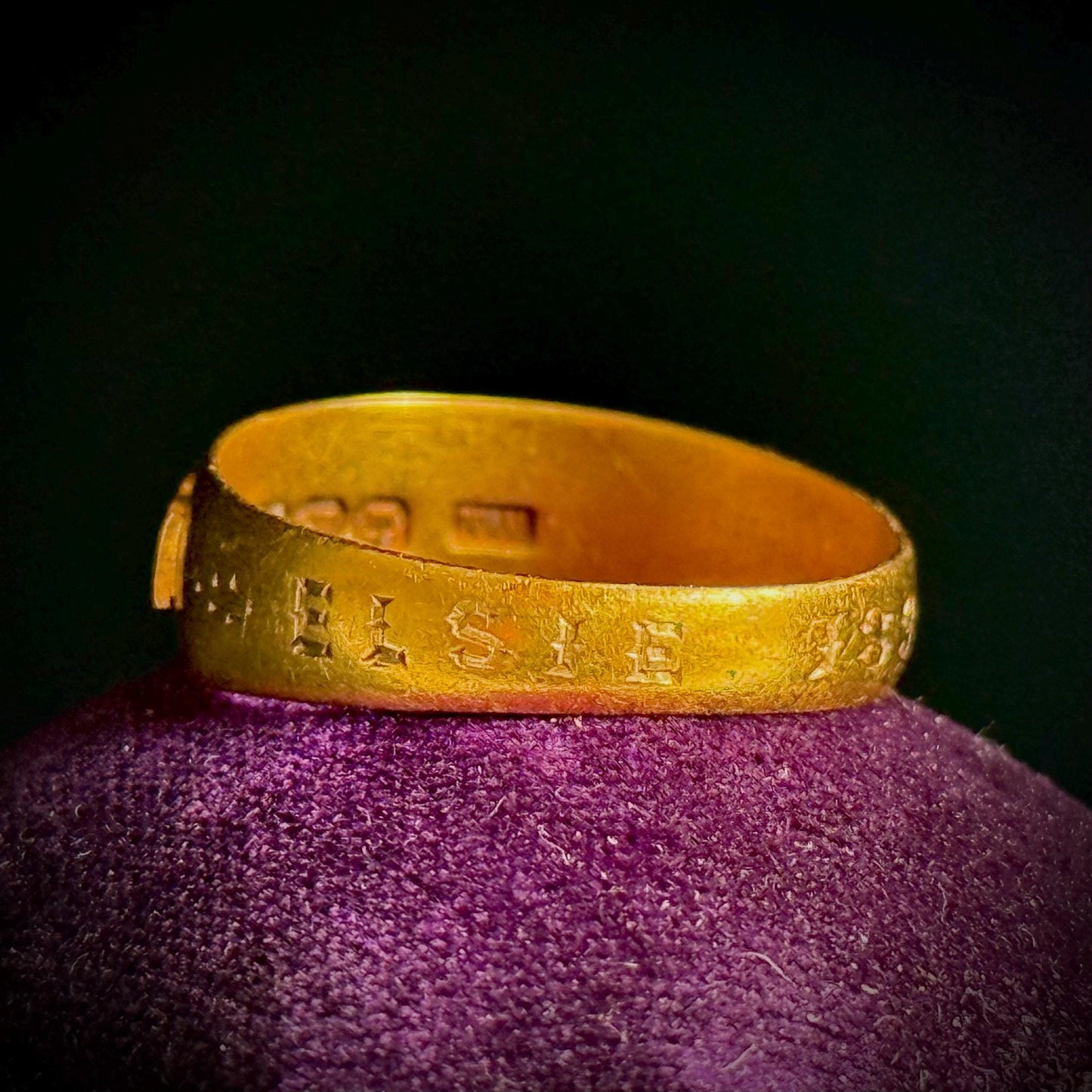Victorian Heavy Mizpah Ring Created In 18 Carat Gold; Circa 1876