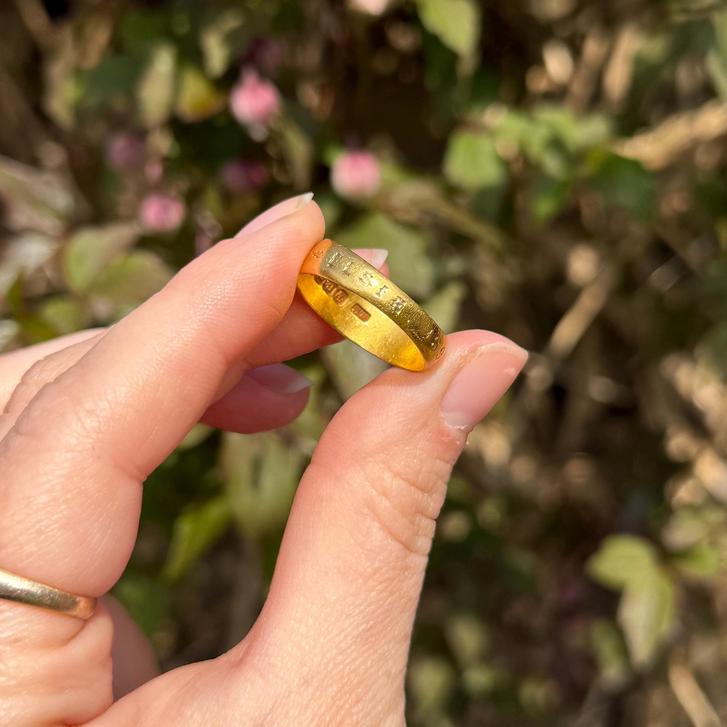 Victorian Heavy Mizpah Ring Created In 18 Carat Gold; Circa 1876