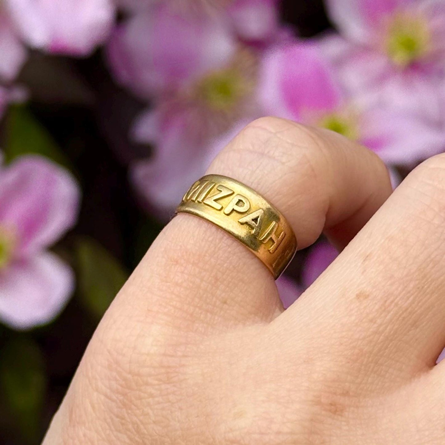 Victorian Mizpah Ring Created In 18 Carat Gold; Circa 1882