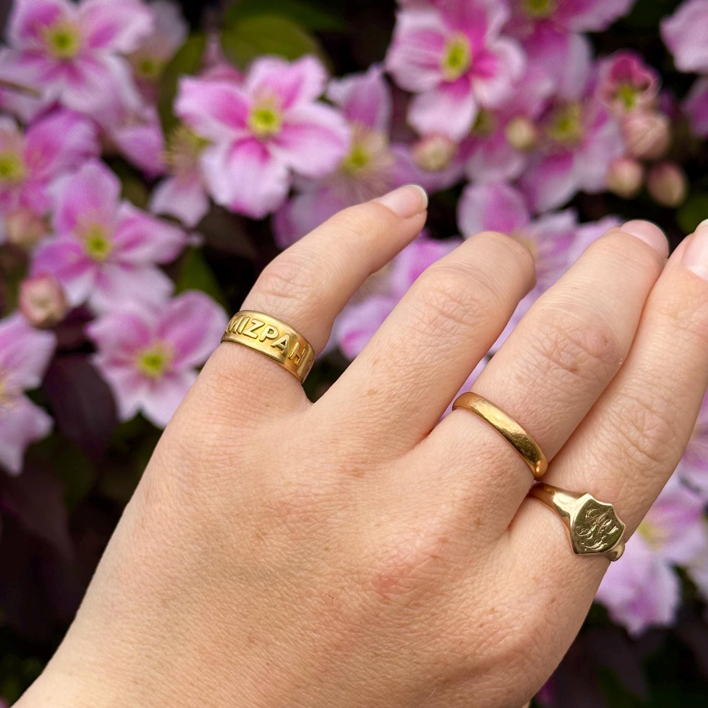 Victorian Mizpah Ring Created In 18 Carat Gold; Circa 1882