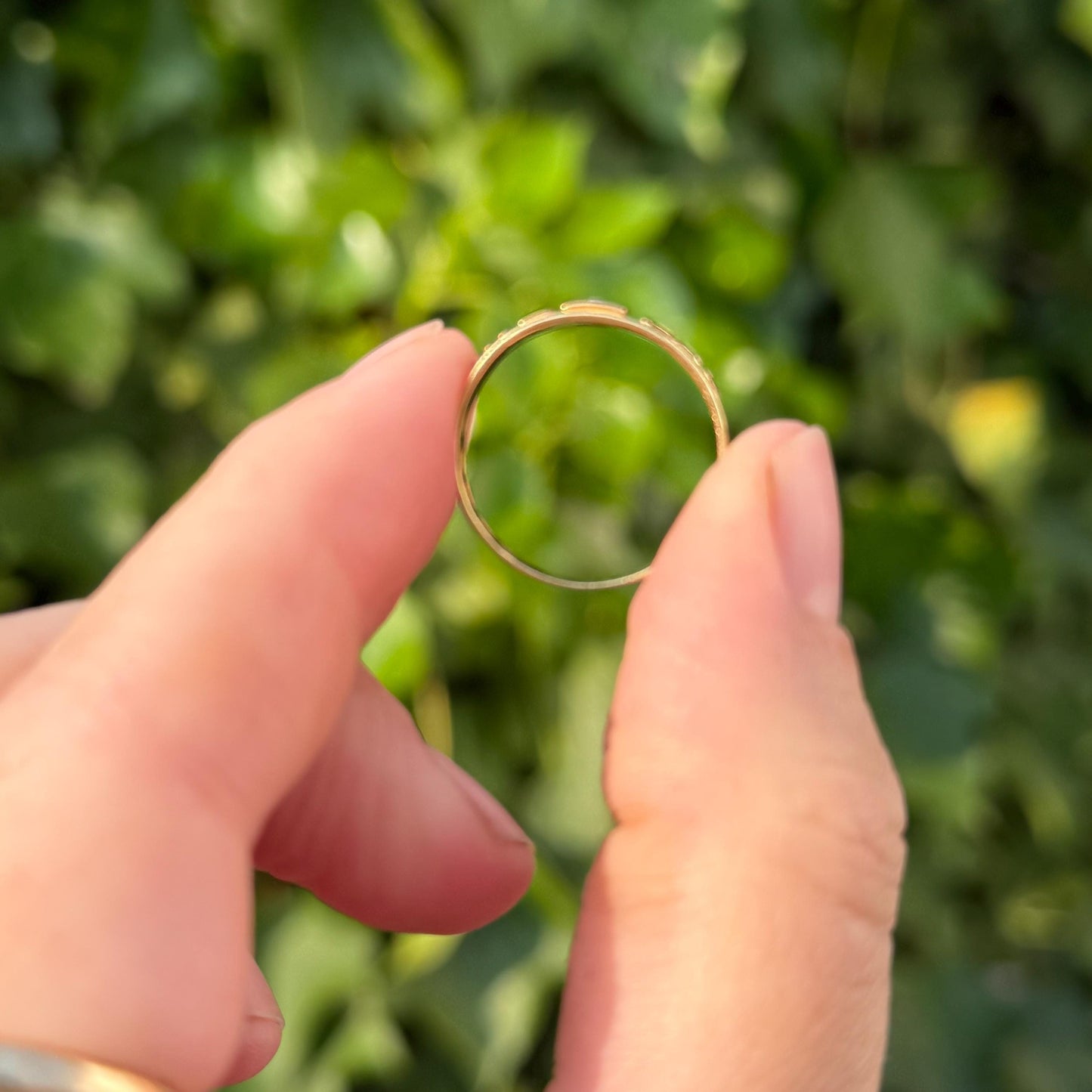 Victorian Diamond Set Mizpah Ring Created In 18 Carat Gold; Circa 1876