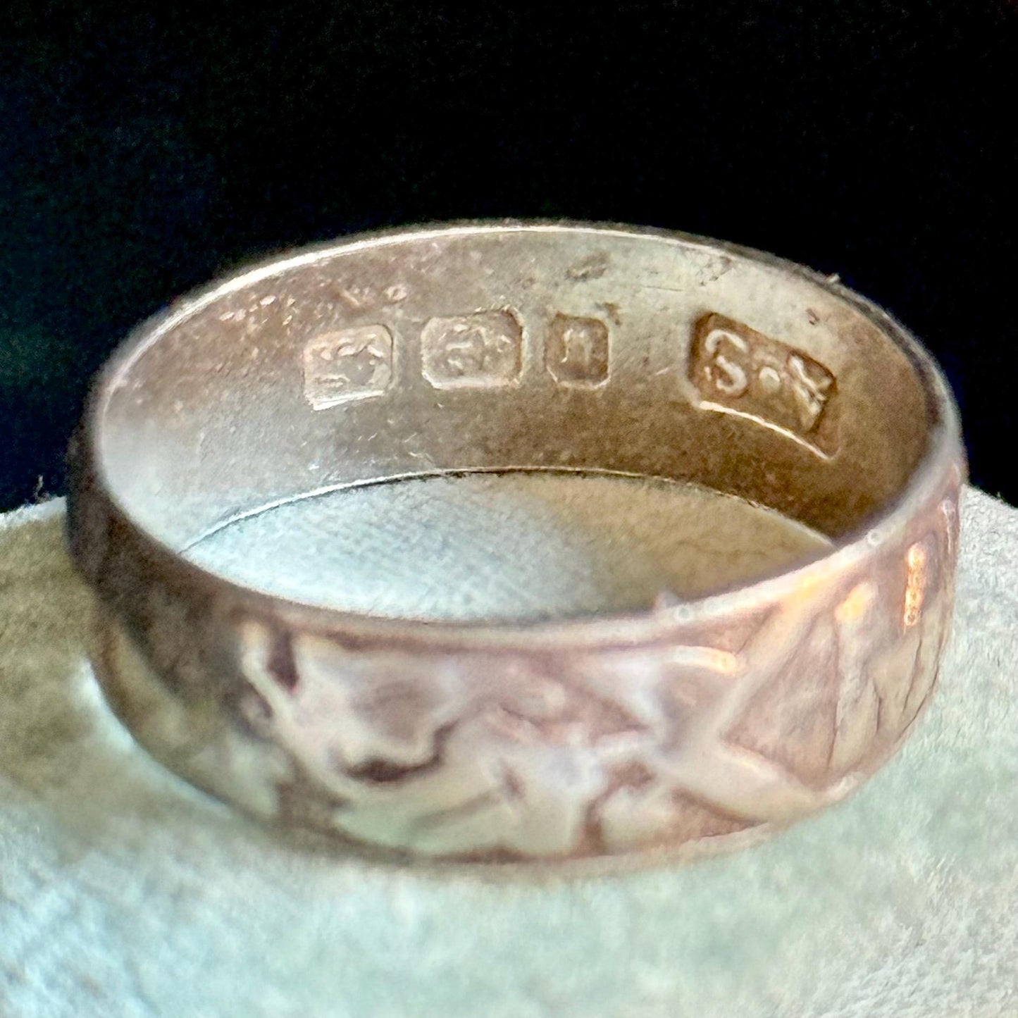 Antique Victorian Silver Mizpah Ring; Circa 1881