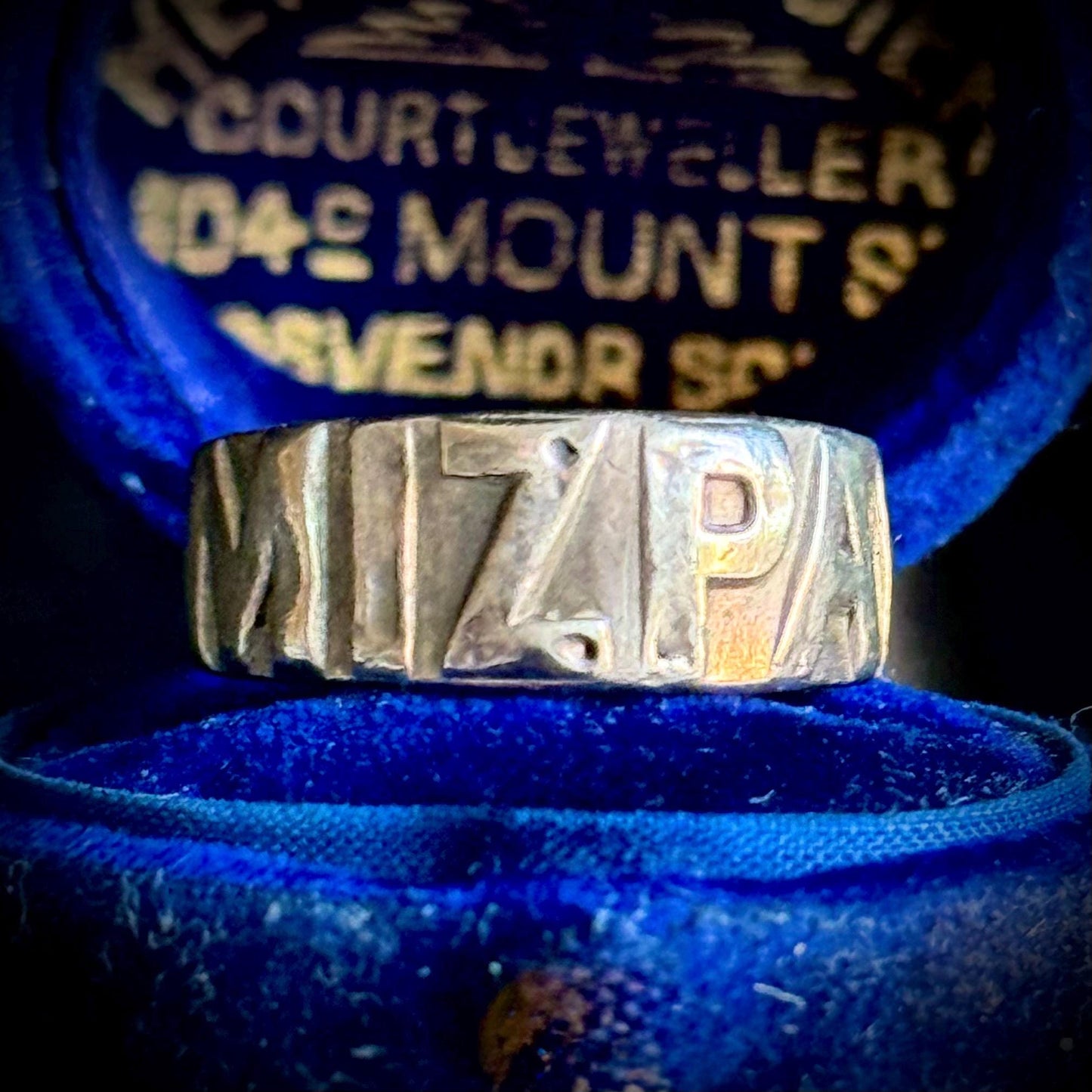 Antique Victorian Silver Mizpah Ring; Circa 1880