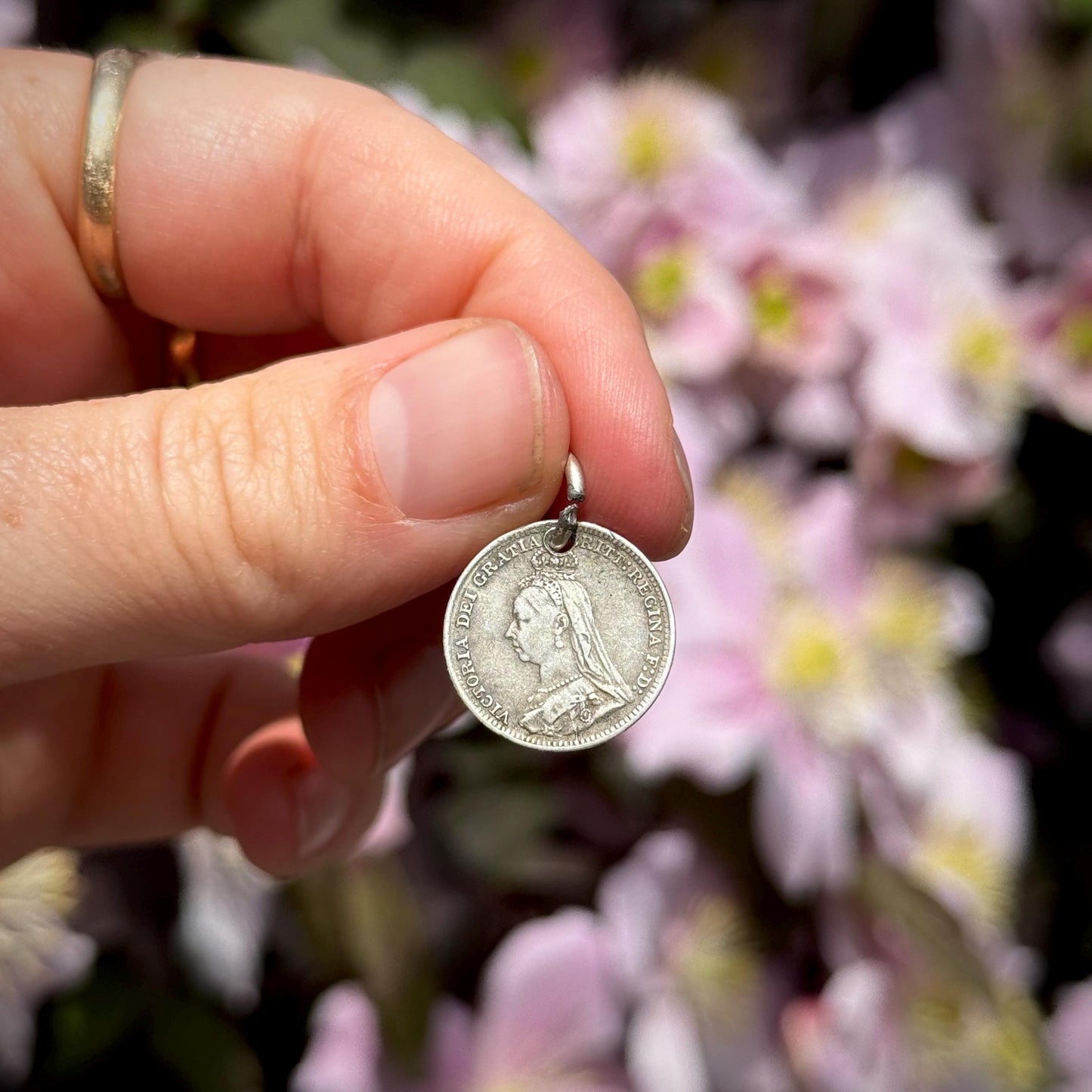 Victorian Love Token 'ADA' Coin Pendant; Circa 1880