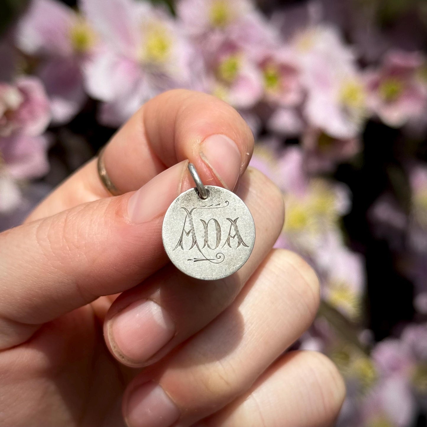 Victorian Love Token 'ADA' Coin Pendant; Circa 1880