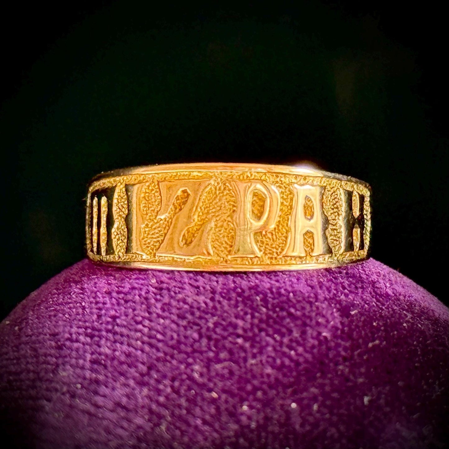 Victorian Mizpah Ring Created In 9 Carat Rose Gold; Circa 1880
