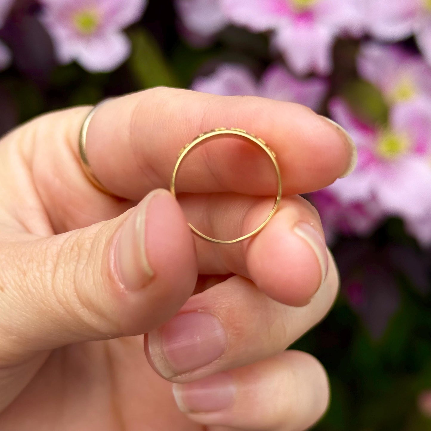 Victorian Mizpah Ring Created In 18 Carat Gold; Circa 1882