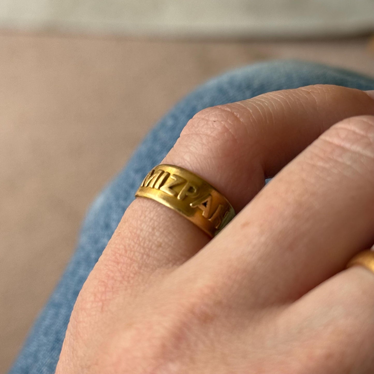 Victorian Mizpah Ring Created In 18 Carat Gold; Circa 1882