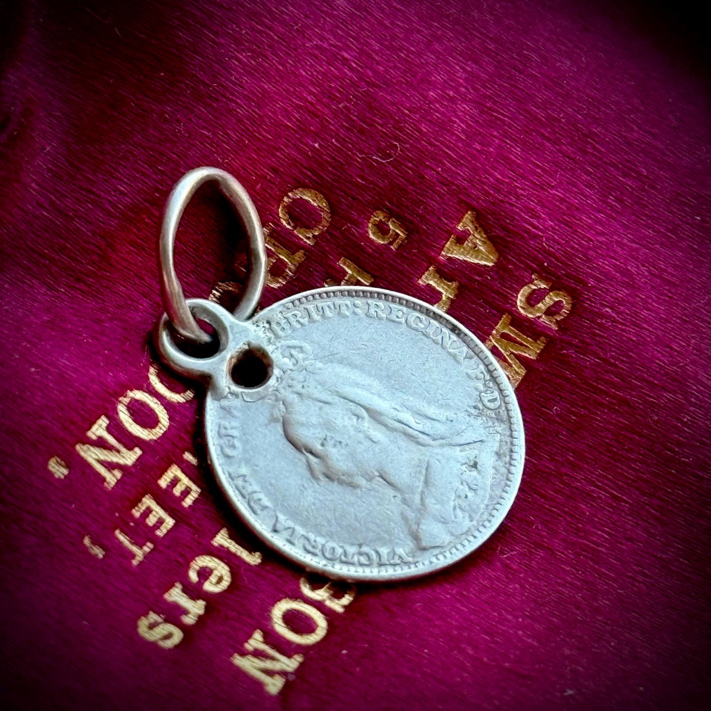 Victorian Love Token 'Baby John' Coin Pendant; Circa 1894