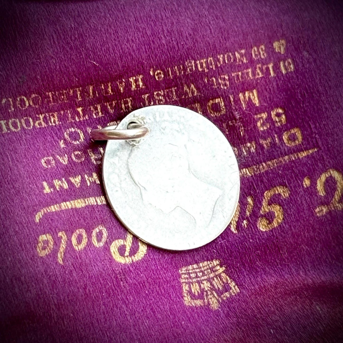 Victorian Love Token 'Aunt Eda' Coin Pendant; Circa 1860