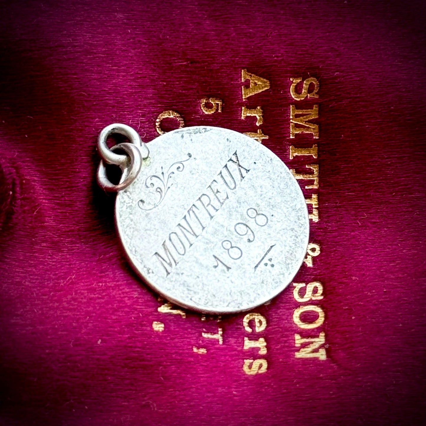 Victorian Love Token 'Montreux Coin Pendant; Circa 1898