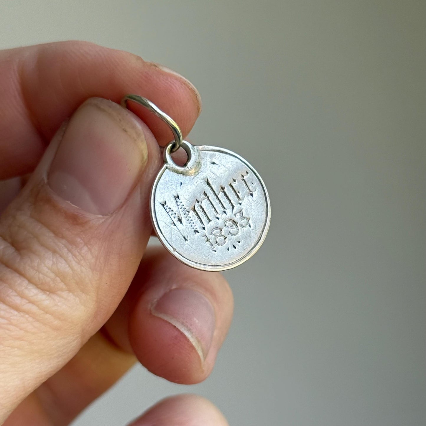 Victorian Love Token 'Mother' Coin Pendant; Circa 1880
