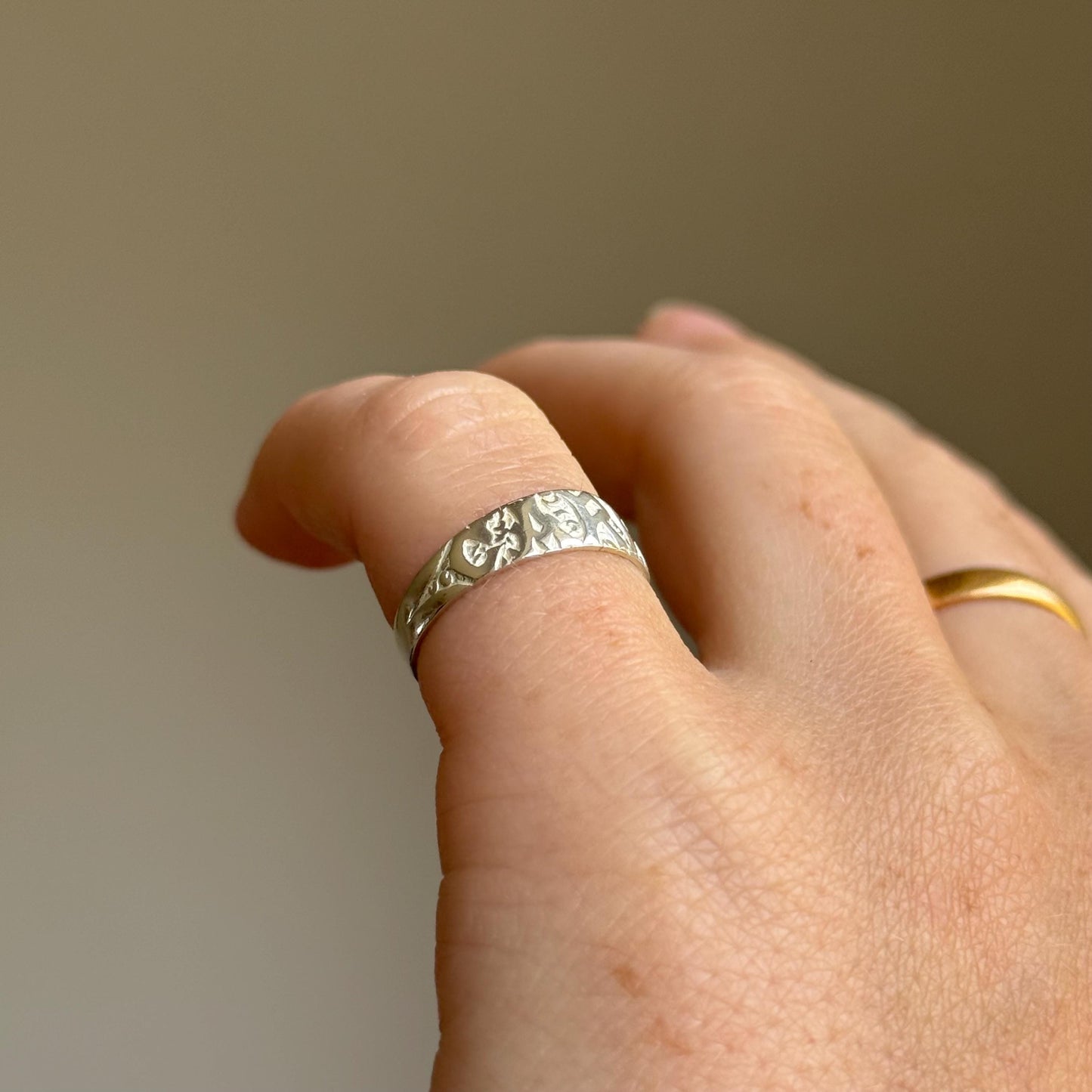 Rare Original Victorian ‘CARRIE Ring in Sterling Silver; Circa 1882
