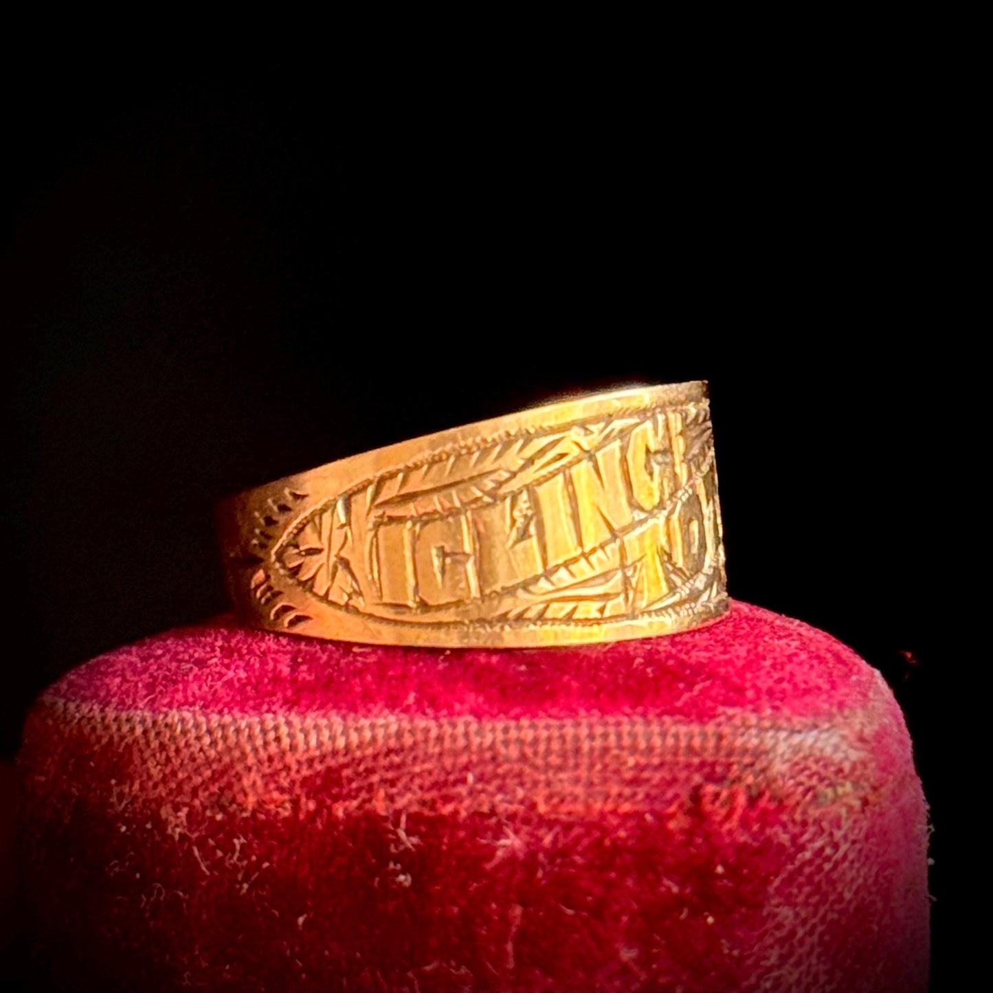Antique ‘I cling to thee Ring in 9 Carat Rose Gold; Circa 1915