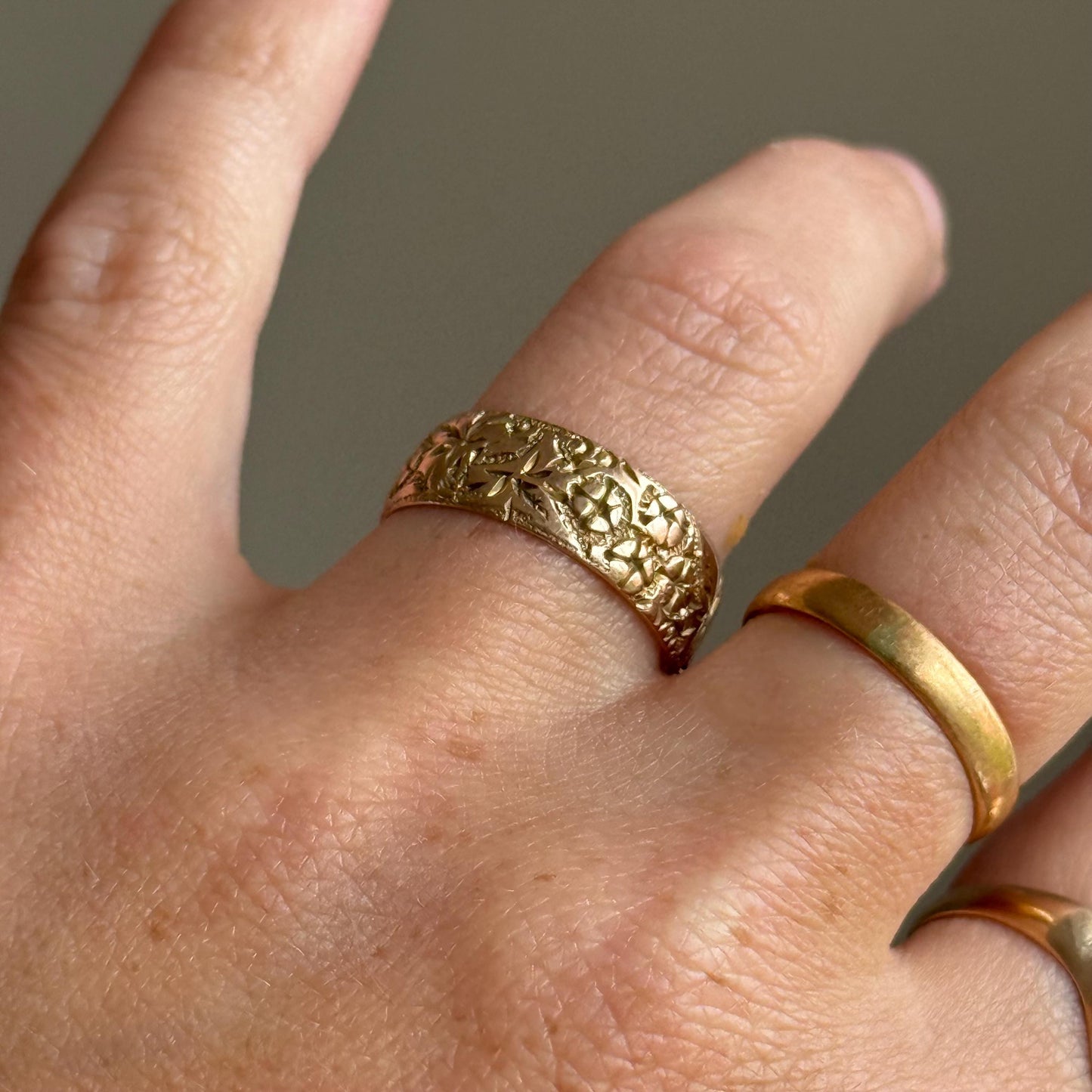 Antique Orange Blossom Ring in 9 Carat Rose Gold, Circa 1915
