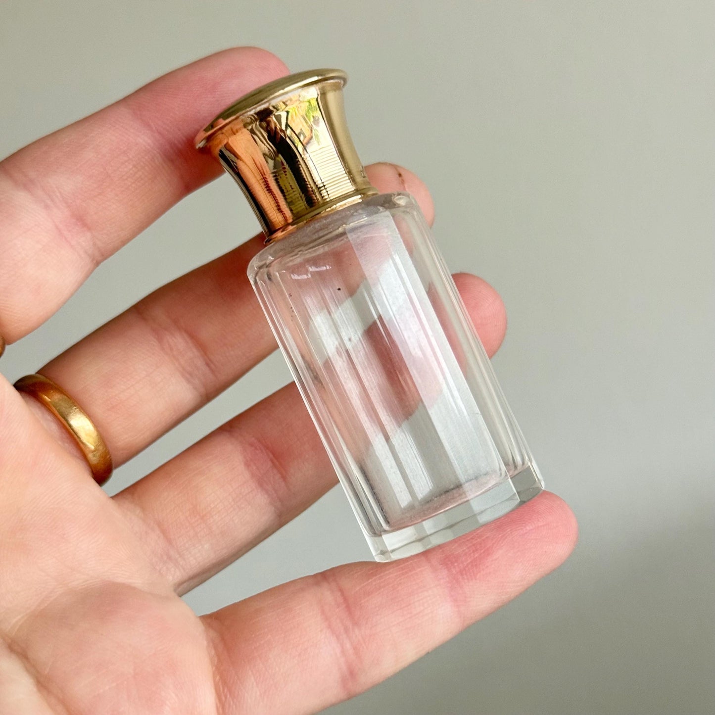 Antique Abrahams Brothers Gold & Glass Scent Bottle; Circa 1902