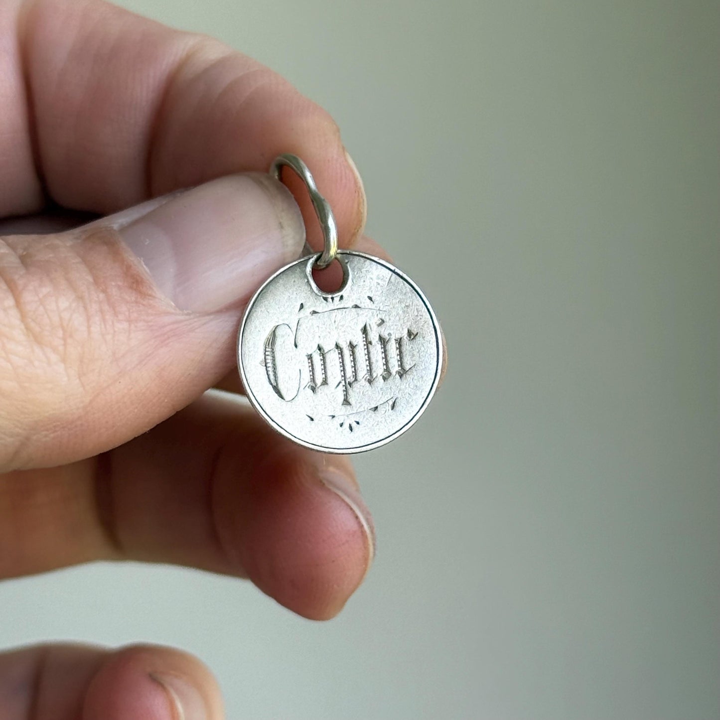 Victorian Love Token 'Coptic' Coin Pendant; Circa 1860
