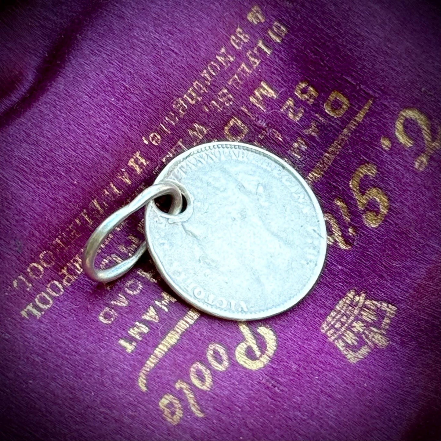 Victorian Love Token 'Coptic' Coin Pendant; Circa 1860