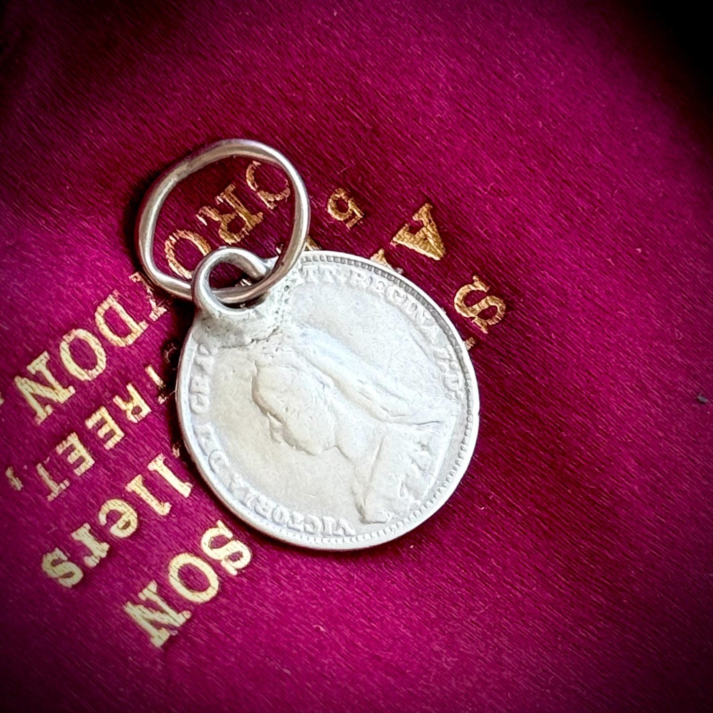 Victorian Love Token 'Mother' Coin Pendant; Circa 1880
