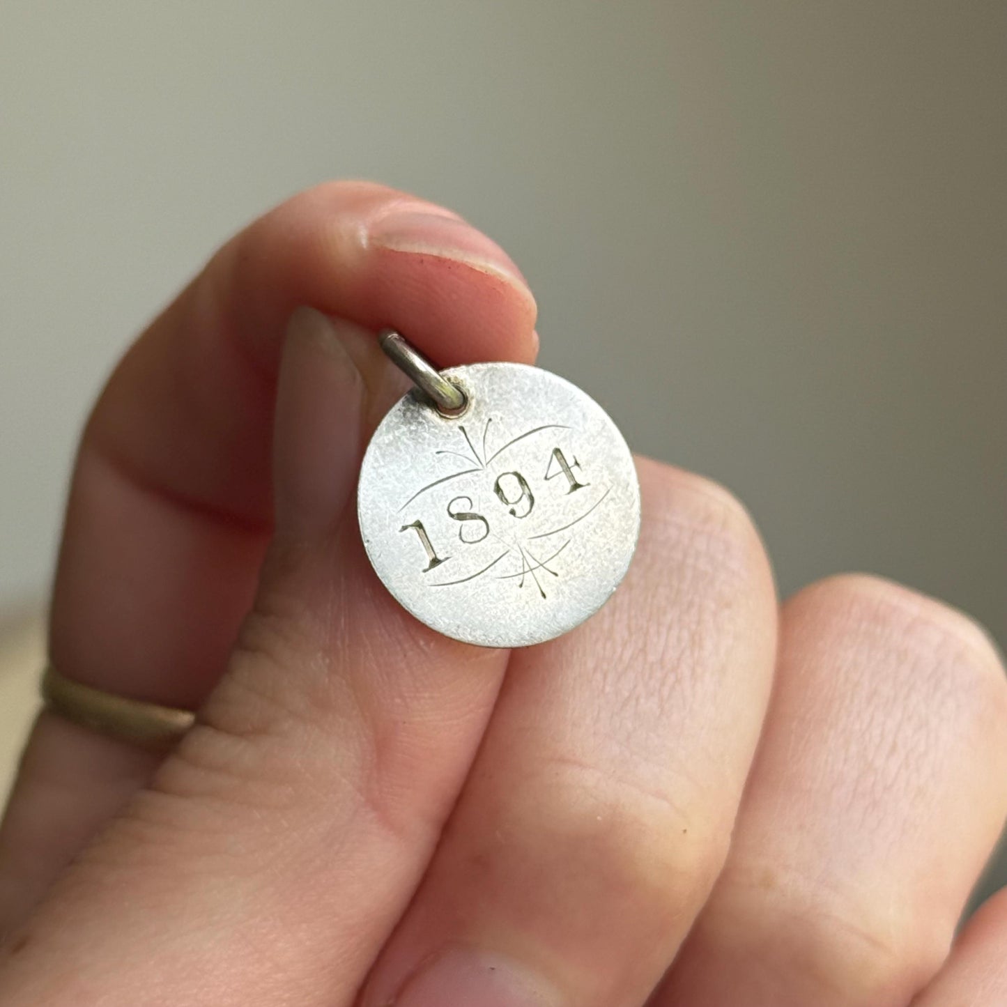 Antique Love Token 'Maud' Coin Pendant; Circa 1894
