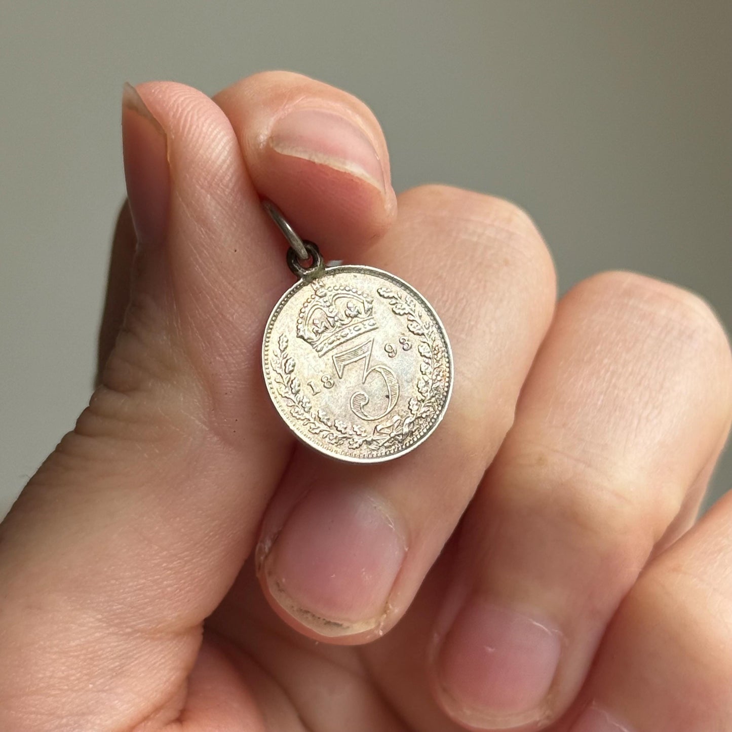 Antique Love Token 'Frank' Coin Pendant; Circa 1893