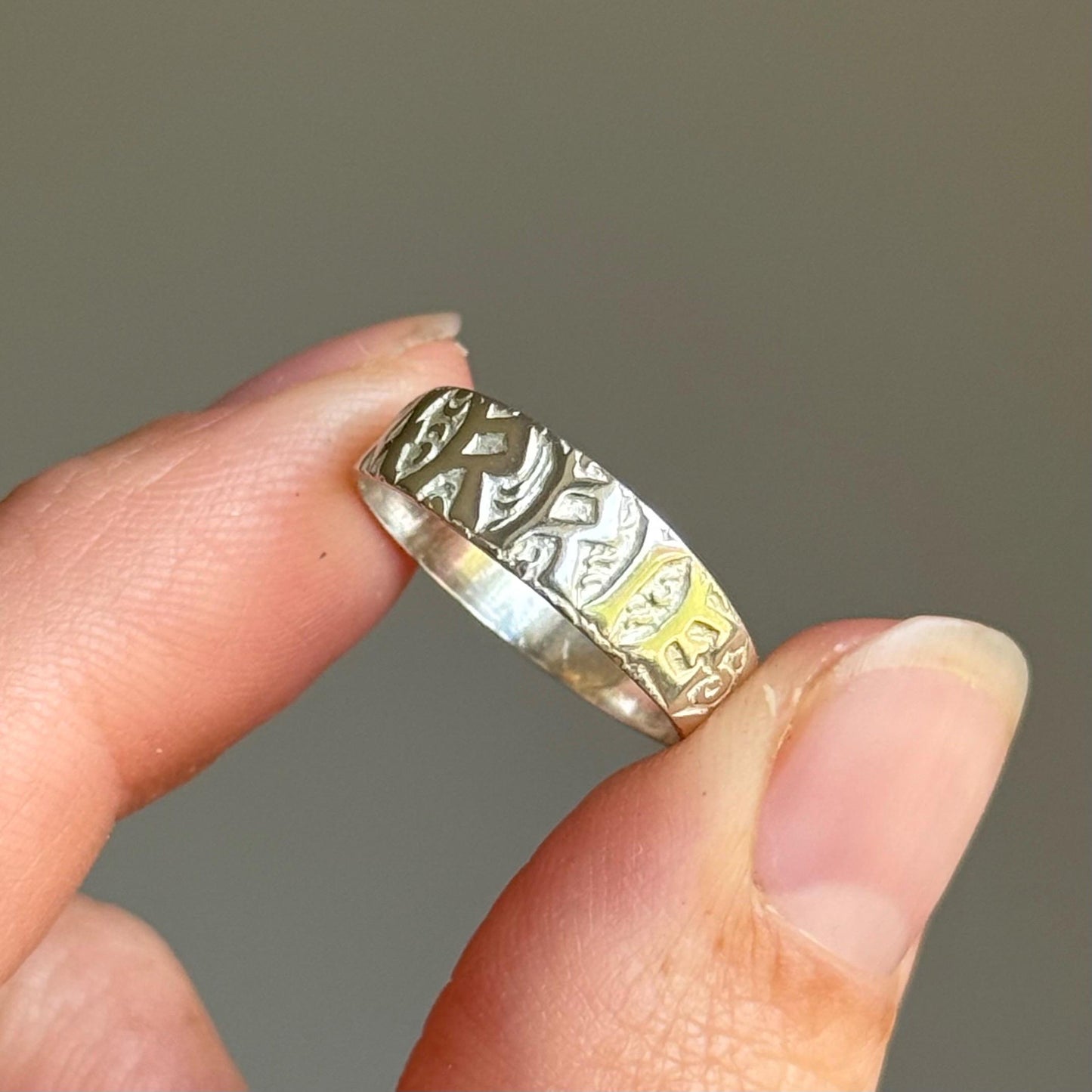 Rare Original Victorian ‘CARRIE Ring in Sterling Silver; Circa 1882