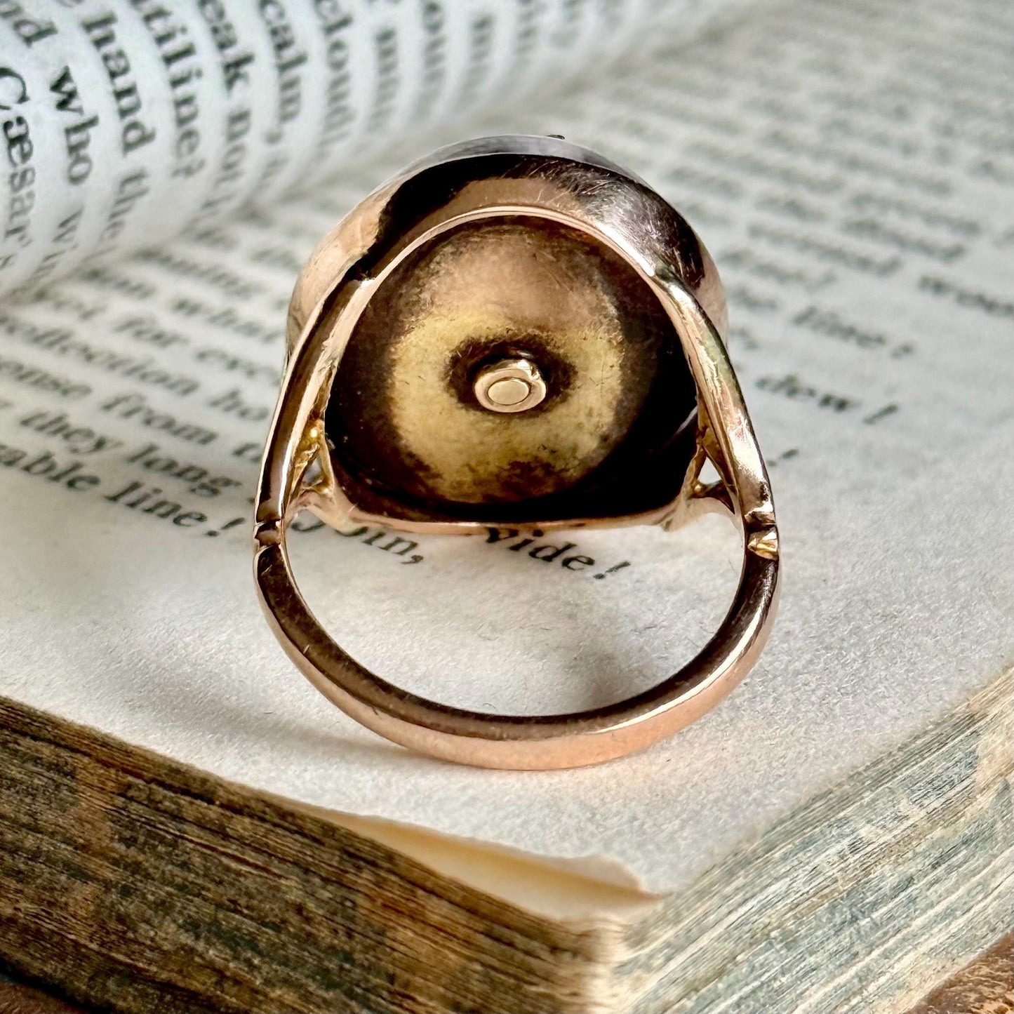 Antique Diamond Celestial Ring in 9 Carat Gold; Circa 1880