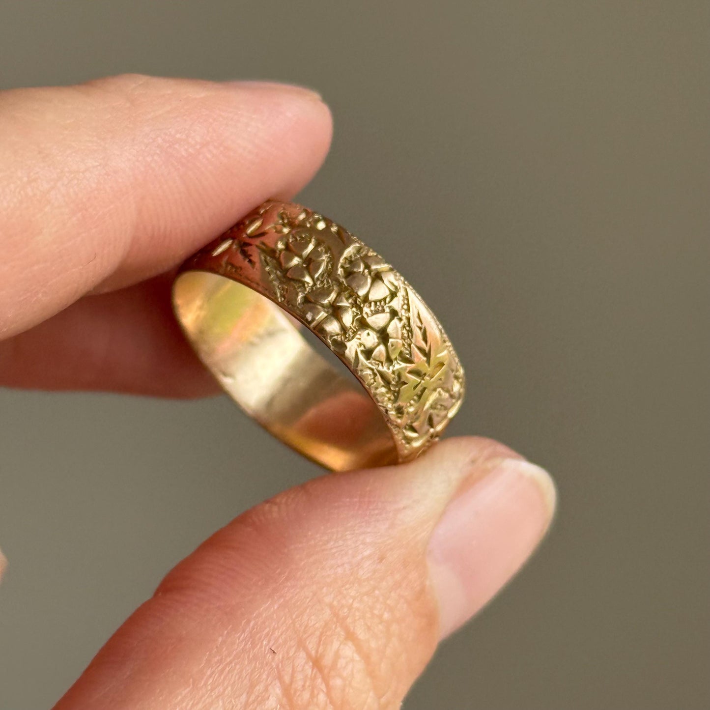Antique Orange Blossom Ring in 9 Carat Rose Gold, Circa 1915