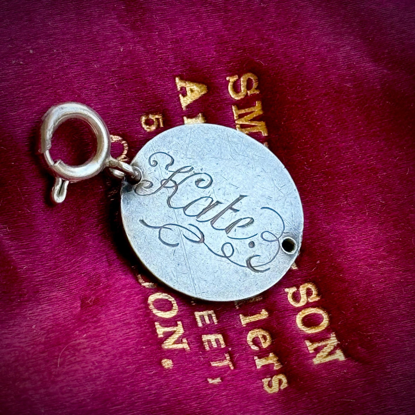 Antique Love Token 'Kate' Coin Pendant; Circa 1893