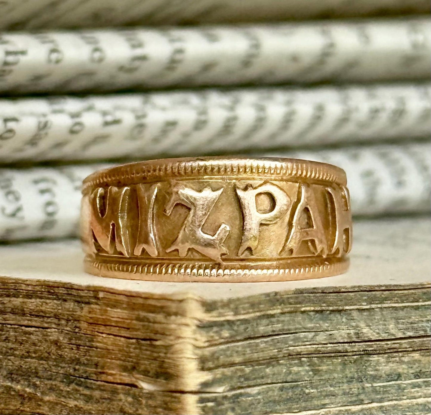 Antique Mizpah Ring Created In 9 Carat Gold; Circa 18901