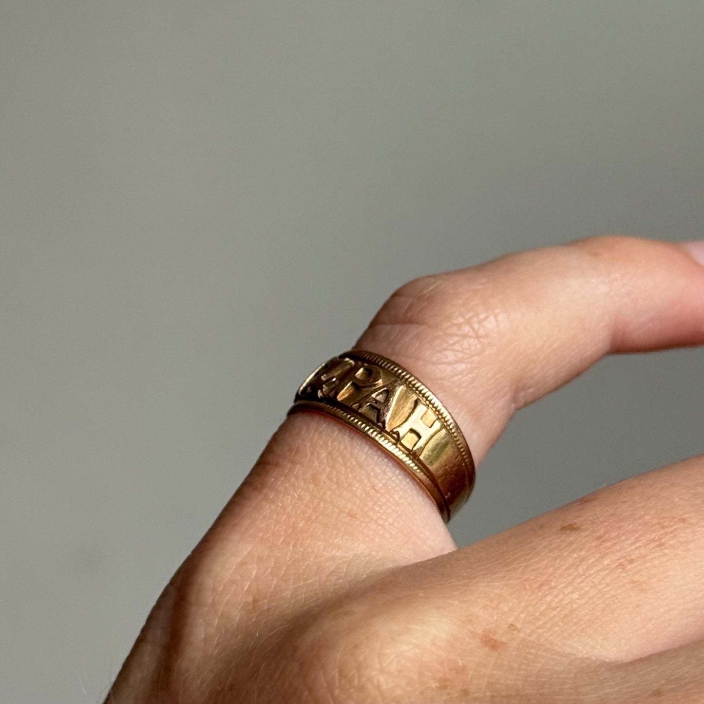Antique Mizpah Ring Created In 9 Carat Gold; Circa 18901