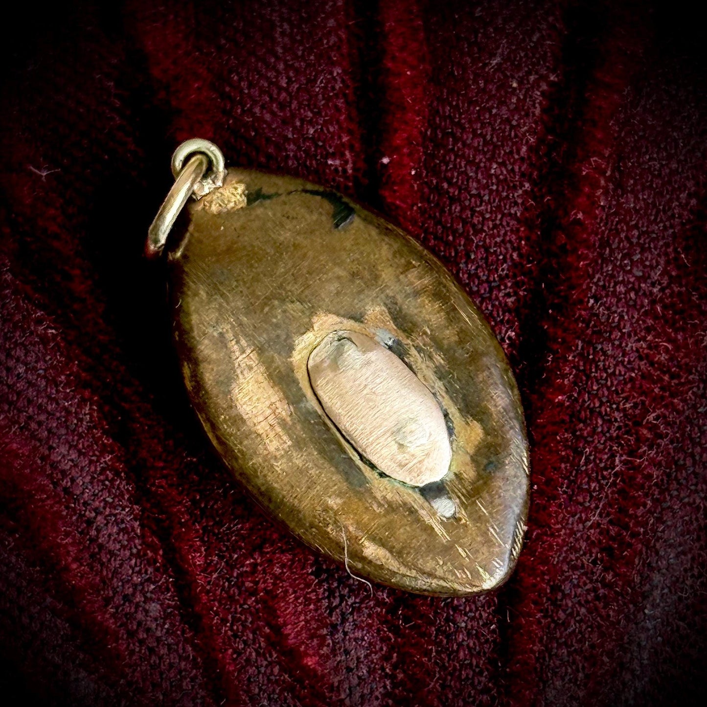 Georgian Mourning Sepia Pendant; Circa 1820