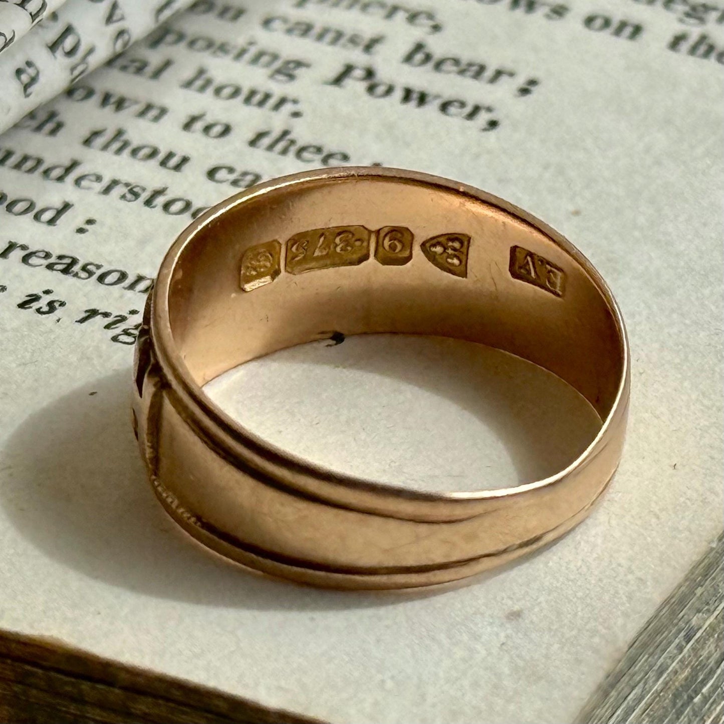 Antique Mizpah Ring Created In 9 Carat Gold; Circa 18901