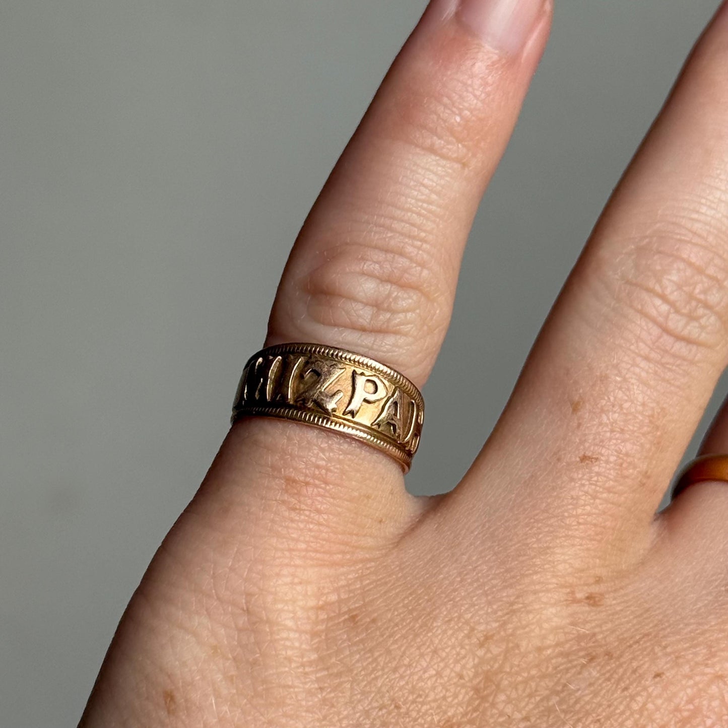 Antique Mizpah Ring Created In 9 Carat Gold; Circa 18901