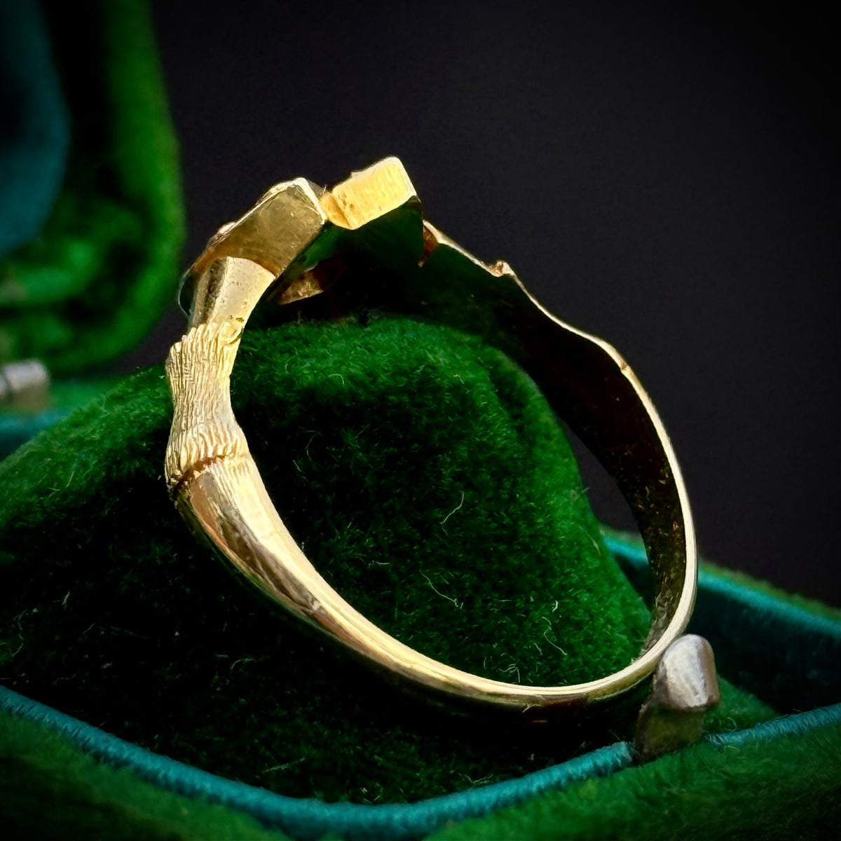 Antique Diamond Lucky Horseshoe Ring in 18 Carat Gold; circa 1884