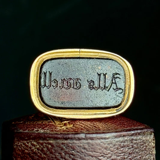 Antique Victorian 'Alls well' Intaglio fob Pendant