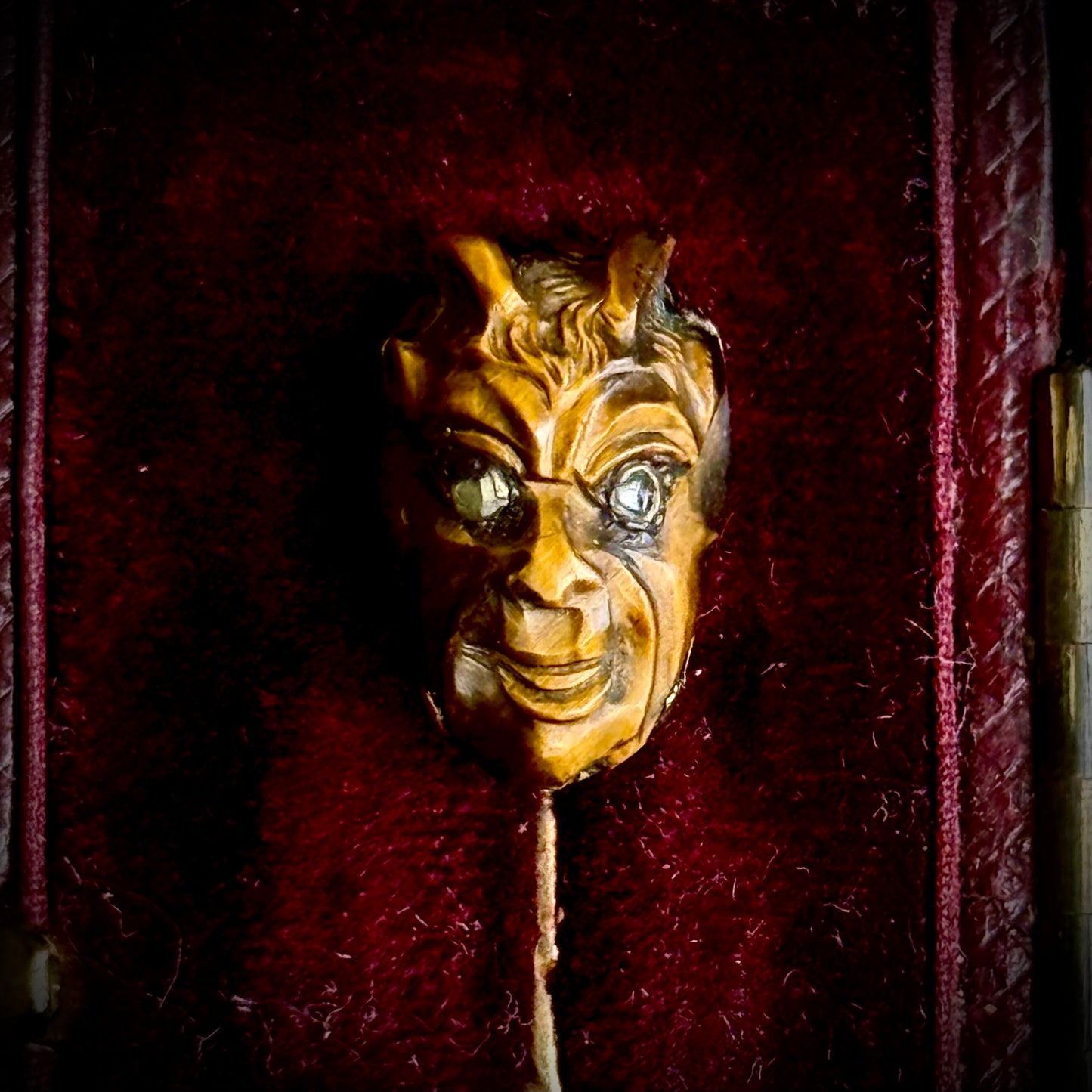 Antique Diamond Devil's Head Stick Pin