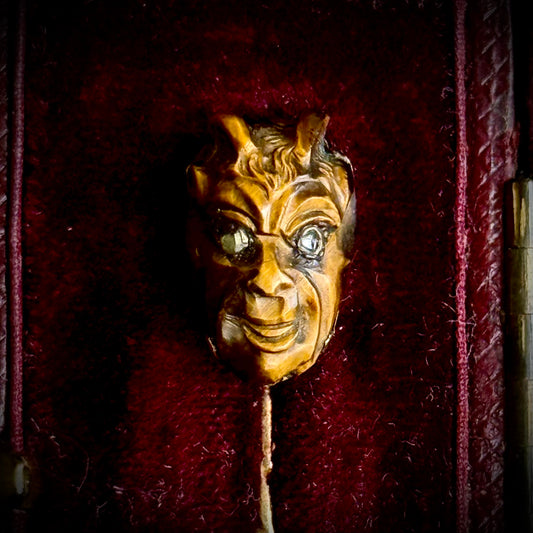 Antique Diamond Devil's Head Stick Pin