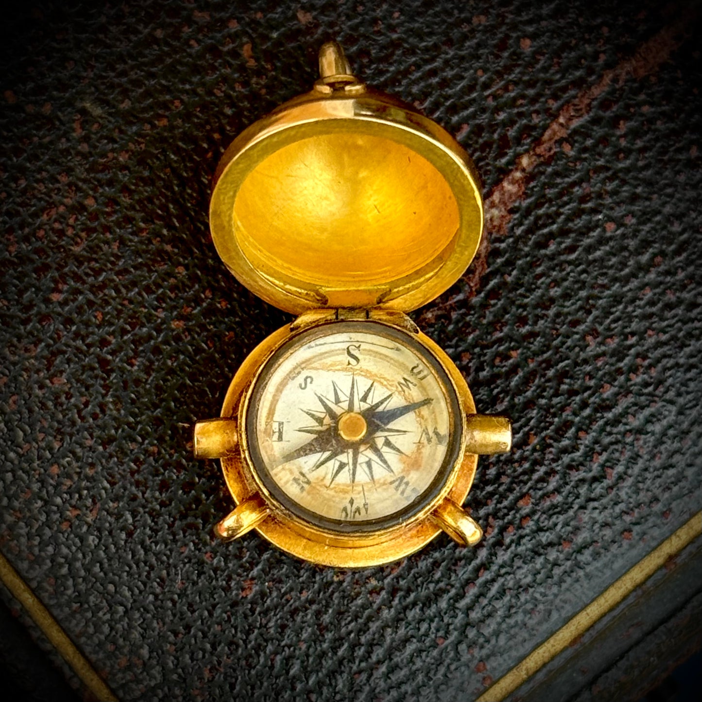 Antique Victorian Ships Capstan Compass Fob
