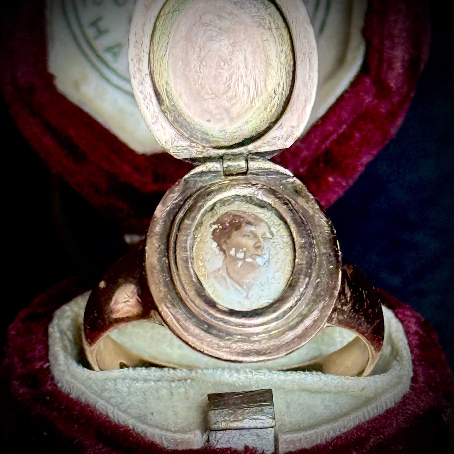 Antique Locket Signet Ring in 9 Carat Rose Gold; Circa 1914