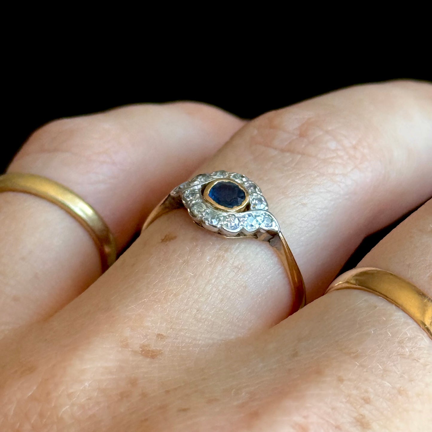 Antique Norwegian Diamond Ring; Circa 1910