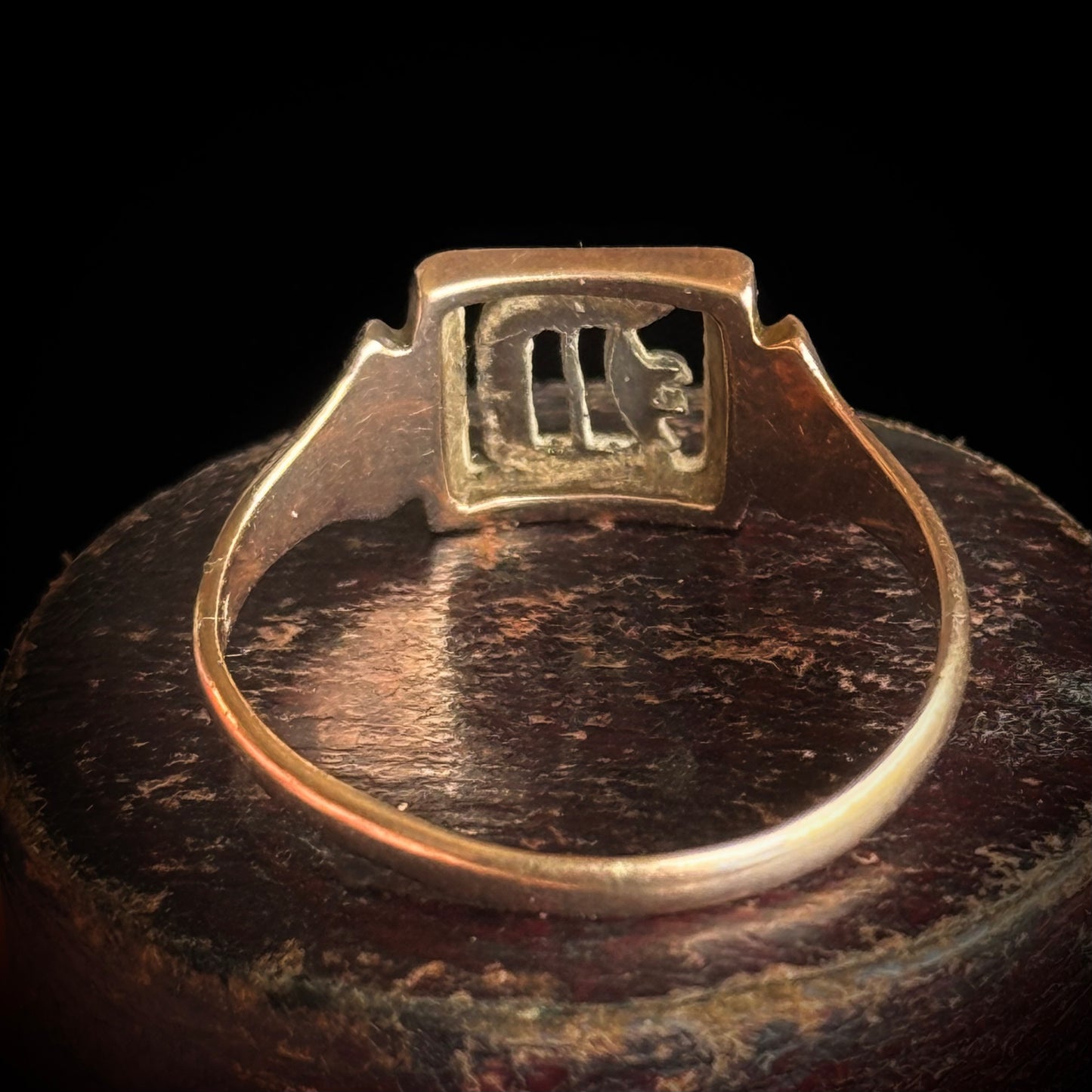 Antique Monogram 'D' Signet Ring; circa 1926