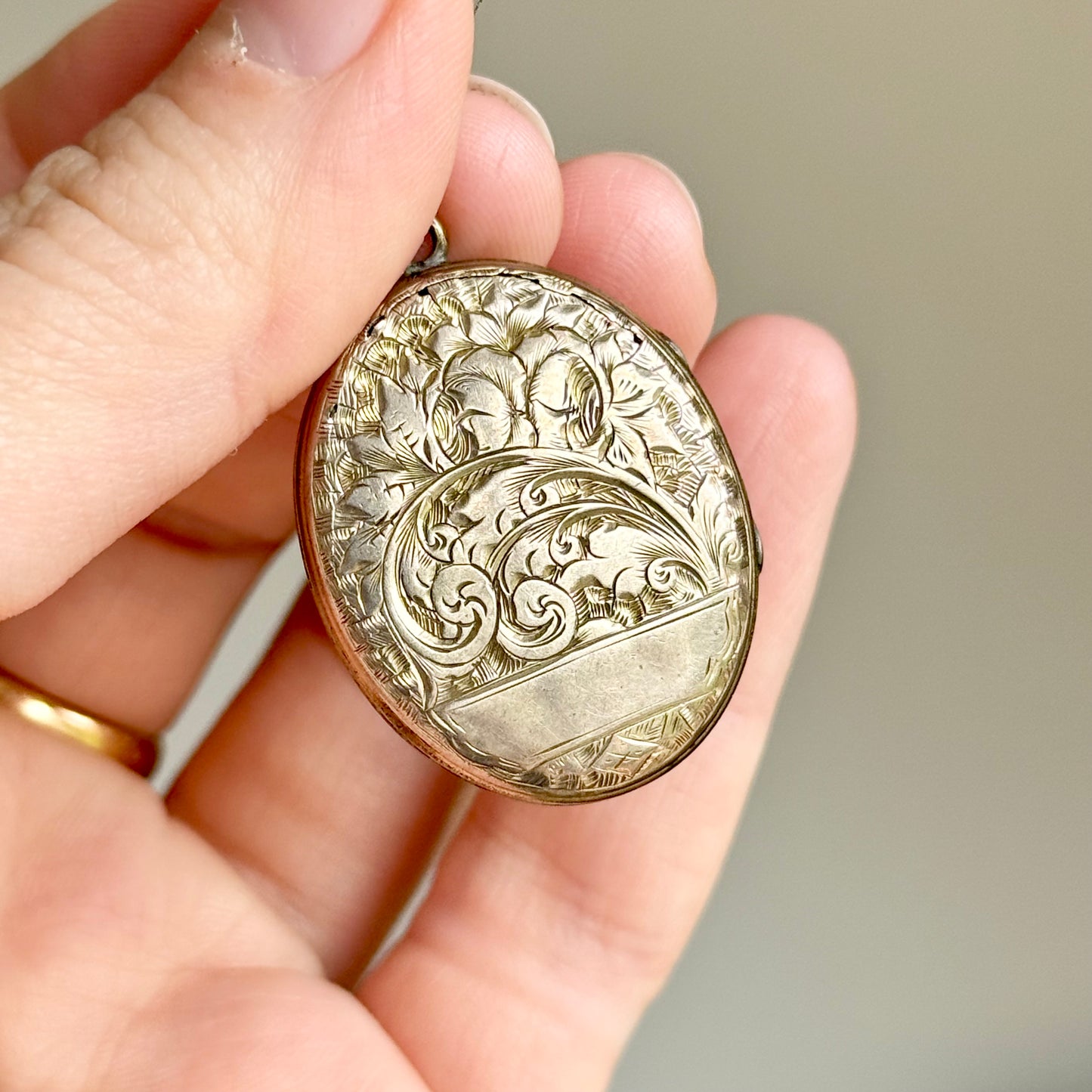 Victorian Enamel “Forget Me Not” Sentimental Locket; Circa 1890