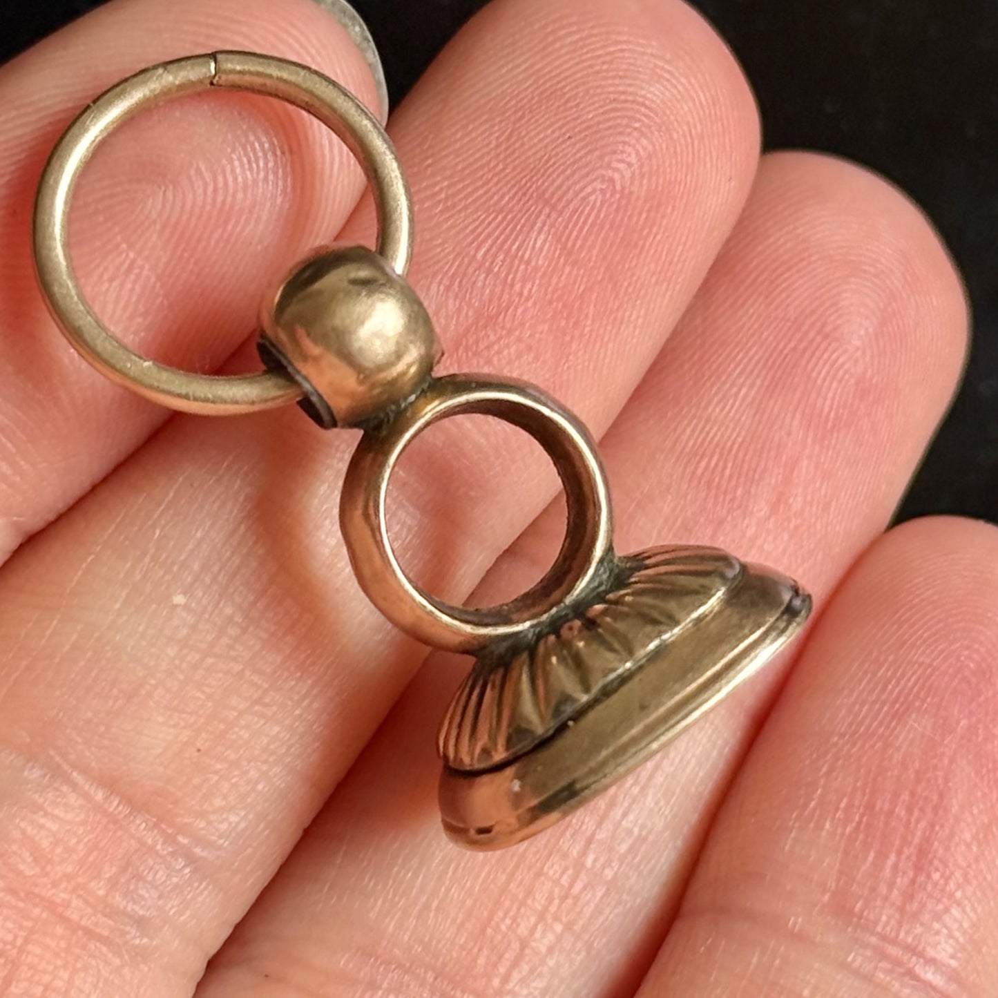 Victorian Carnelian Rose Fob Pendant; Circa 1860