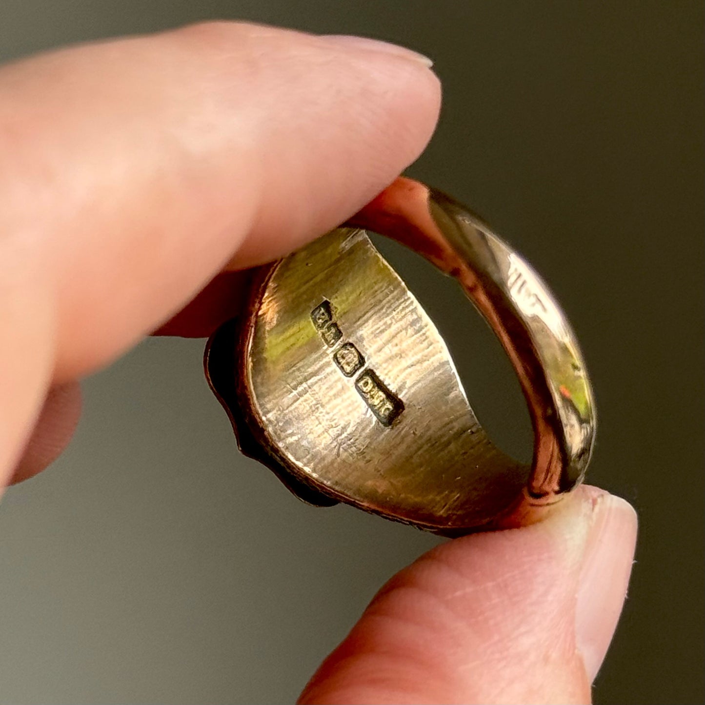 Victorian Heavy Nautical Ship Intaglio Signet ring